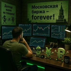 Торговля валютой на Московской бирже.